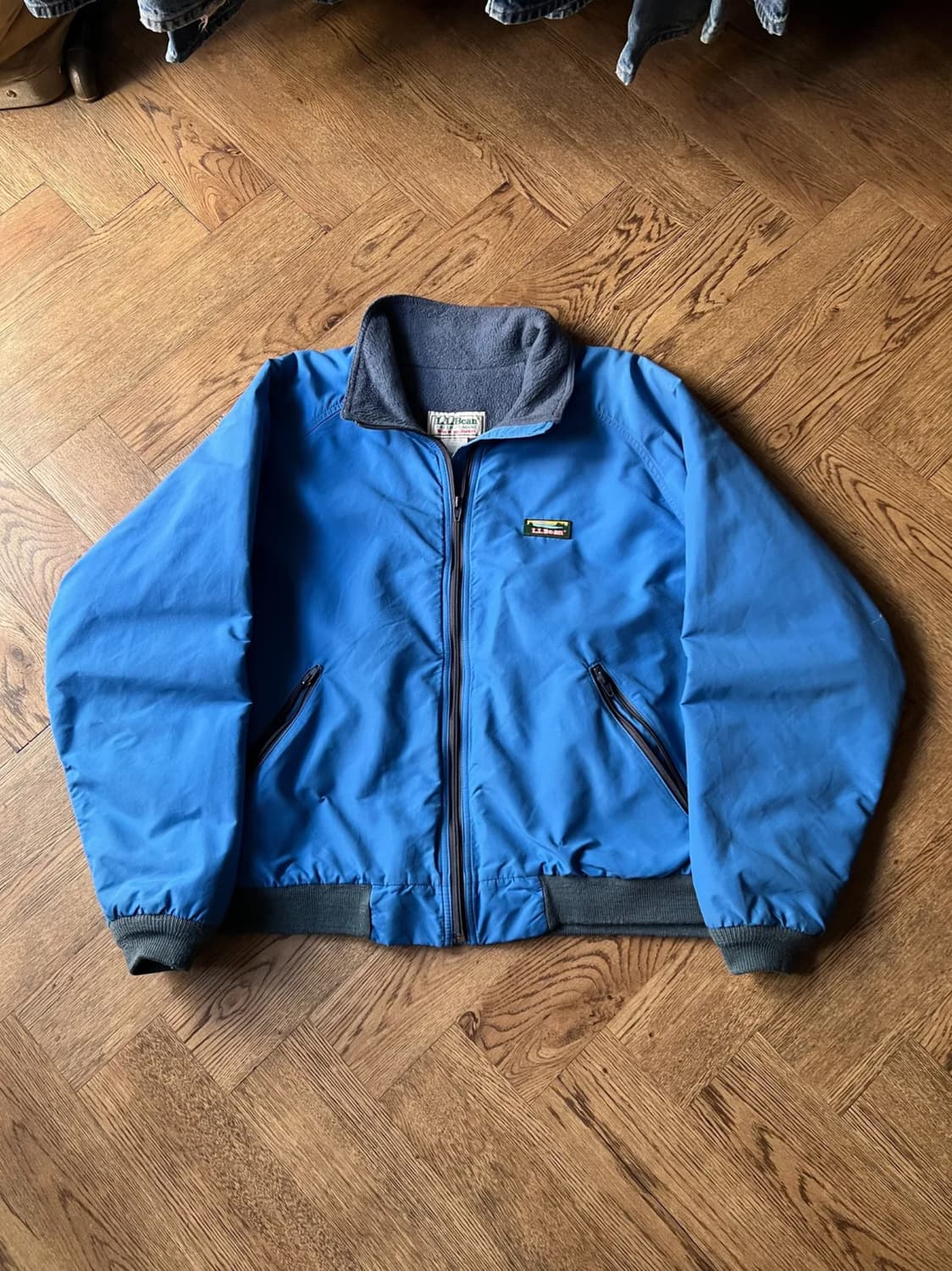 [XL]90's 엘엘빈 Made in USA 나일론 쉘드 웜업 자켓 상품이미지1