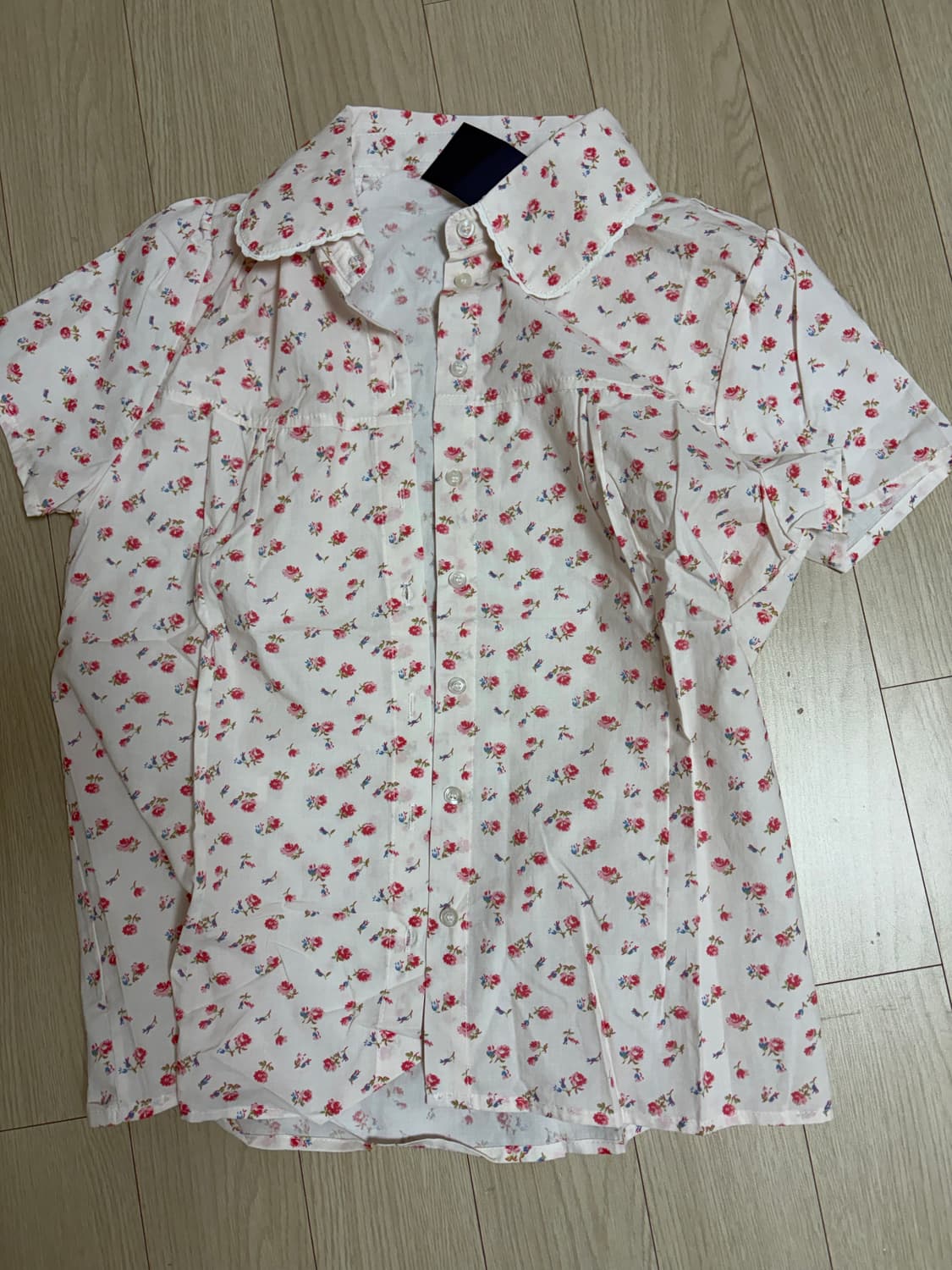 빈티지 셔츠 플로랄 플라워 패턴 자잘한 꽃패턴  상품이미지1