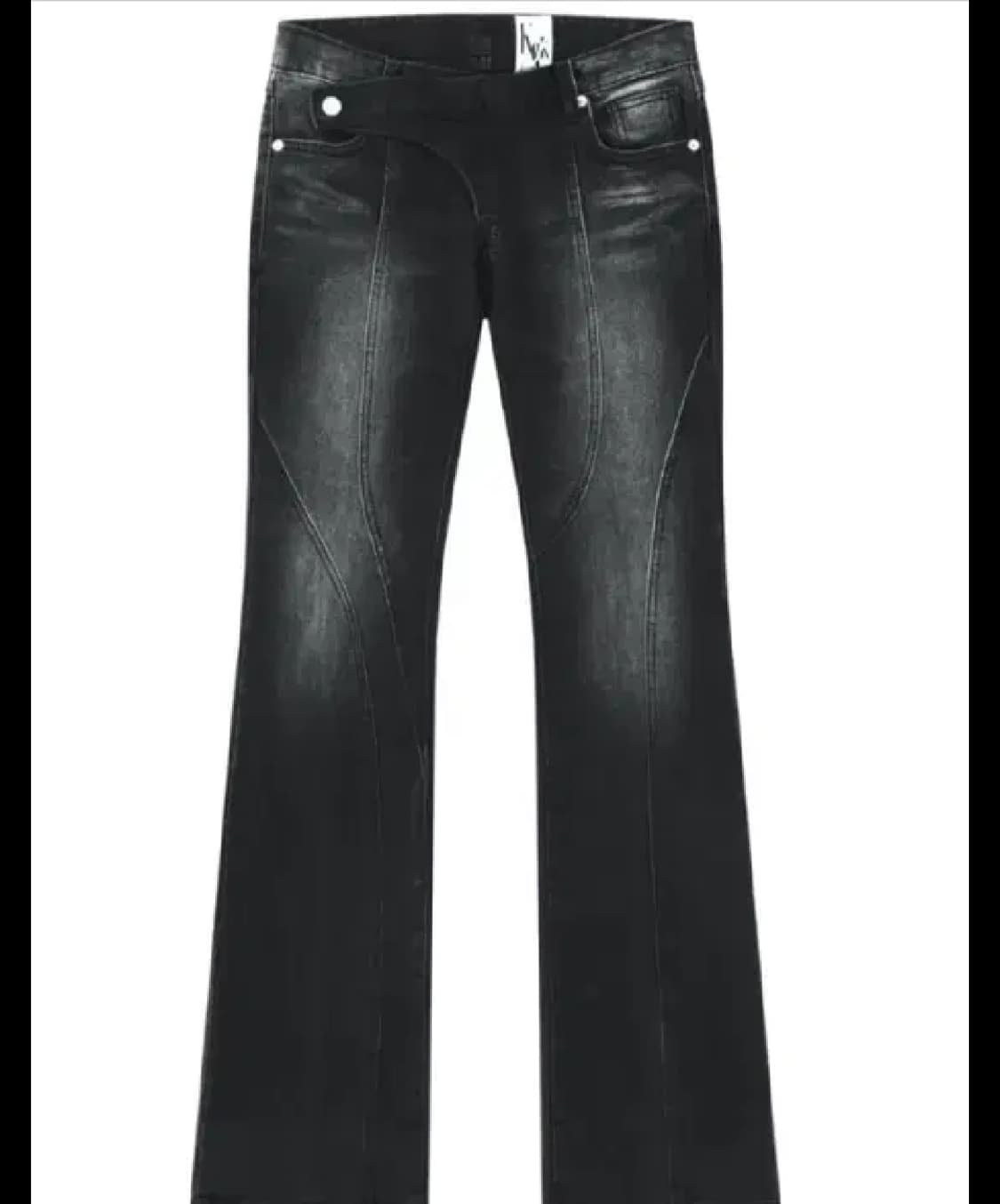 [1사이즈 구해요] 카시코 로우라이즈 부츠컷 팬츠 블랙 상품이미지1