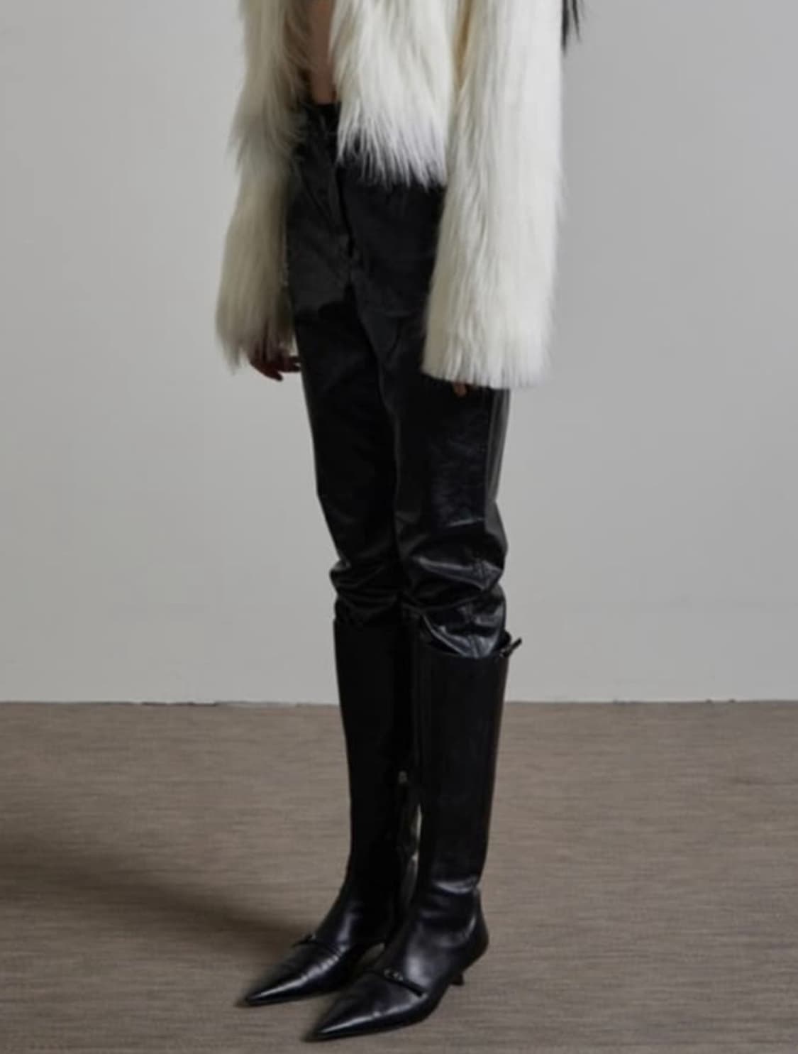 보헤미안서울 보헴서 코팅 레더 팬츠 바지 가죽  상품이미지2