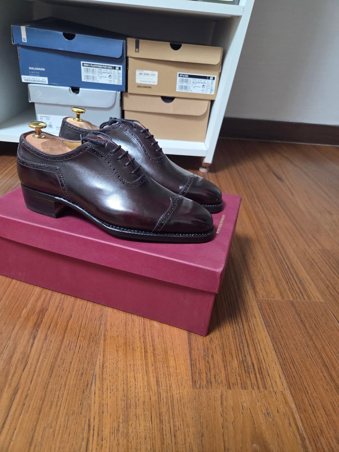 [새싱품] VASS 버건디 남성 구두 상품이미지2