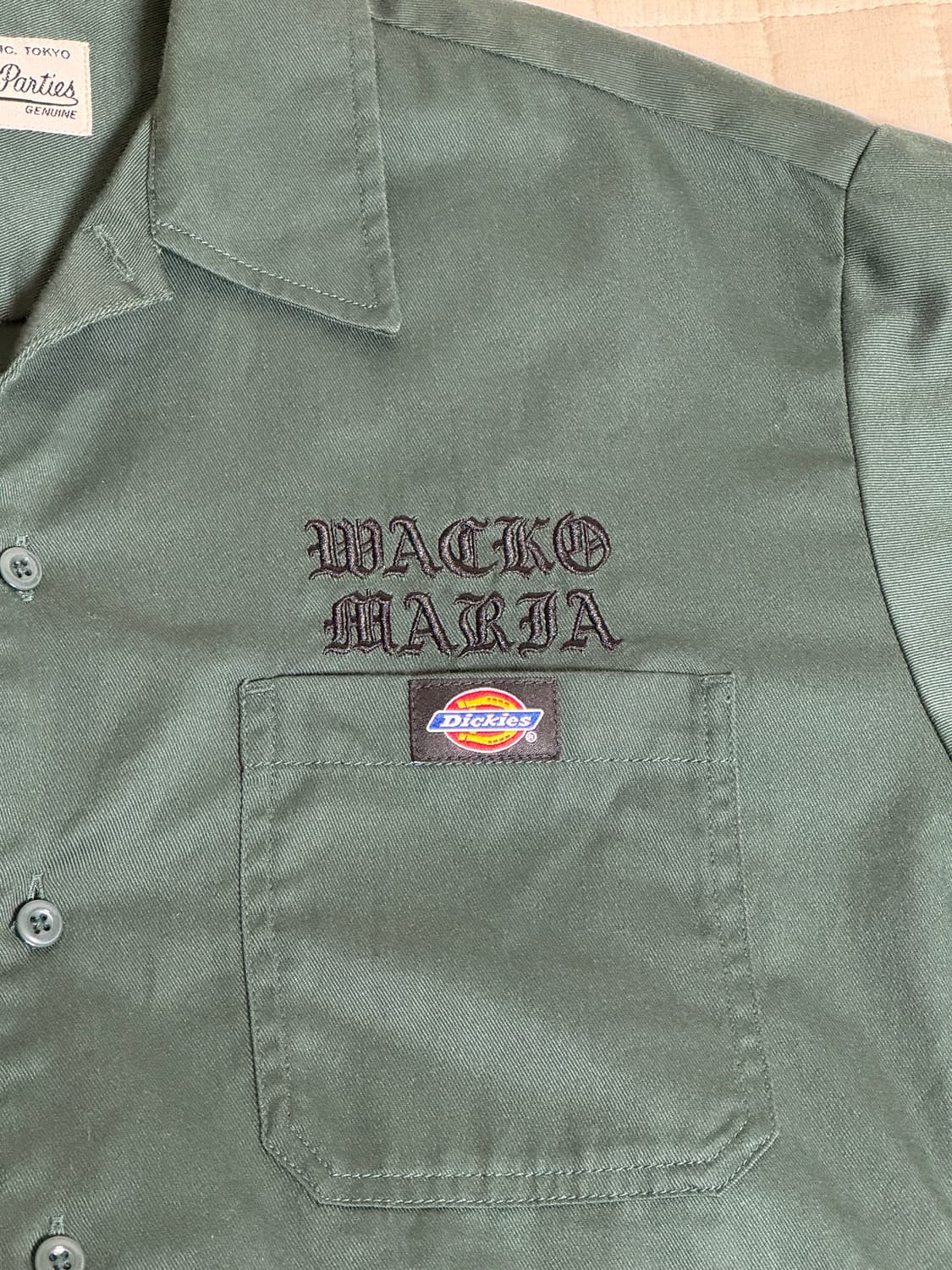 [M] 와코마리아x디키즈 셔츠 그린 상품이미지3