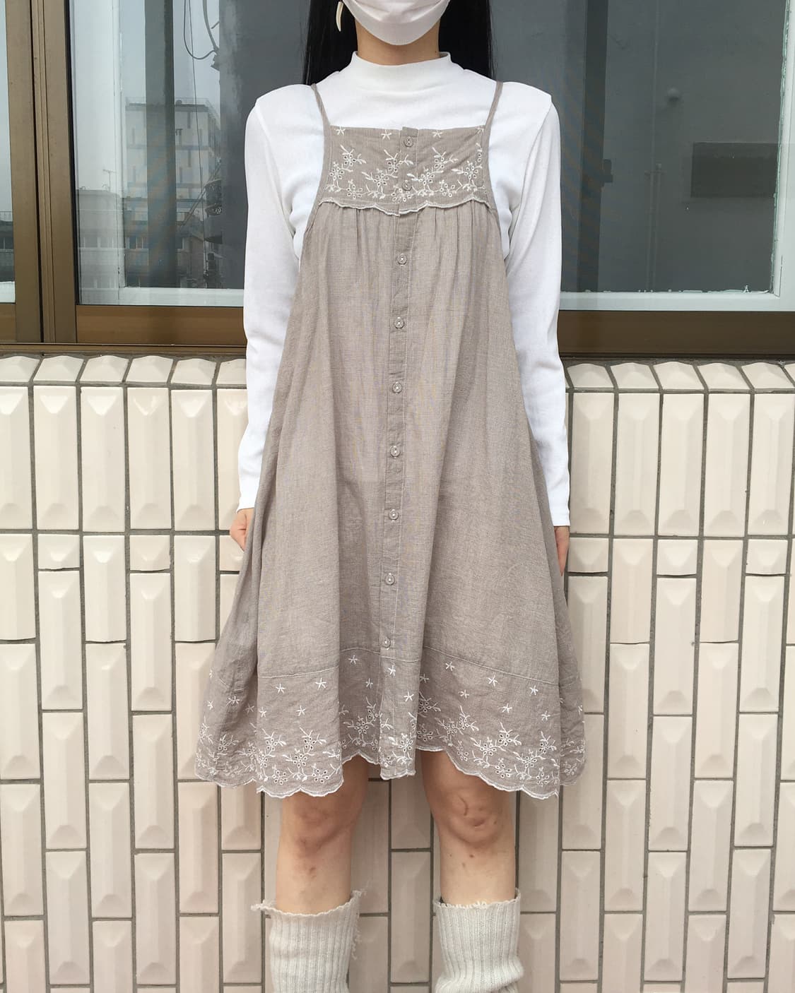 Reversible embroidery point sleeveless 상품이미지1