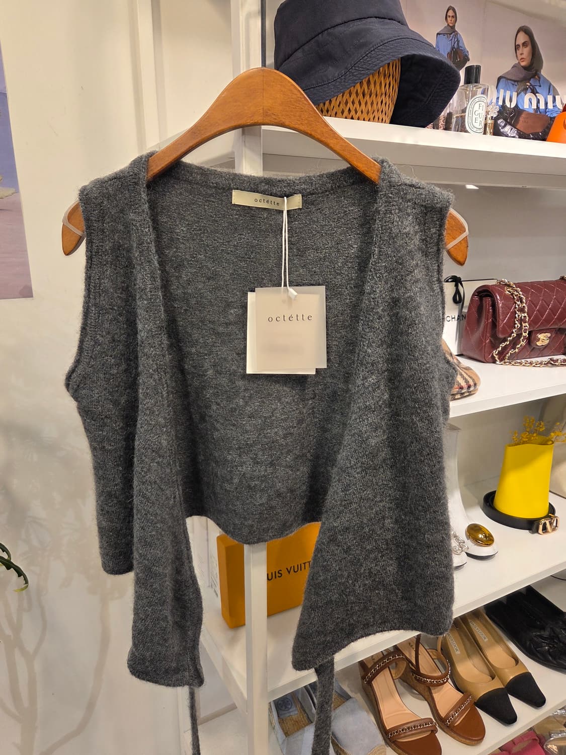 (새상품) octette 오떼뜨 알파카 혼방 울 가디건 베스트 세트 상품이미지7