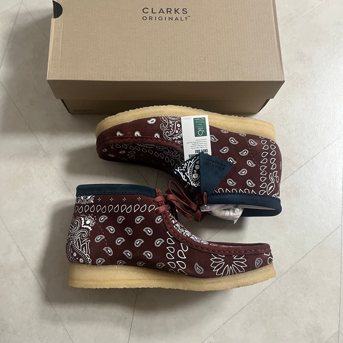 [새상품]클락스 왈라비 부츠 브릭 페이즐리 260 270 280 상품이미지1