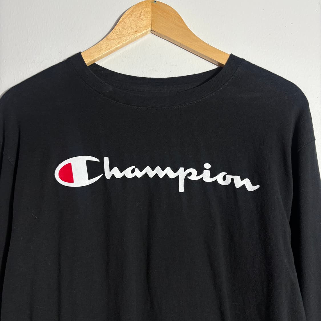 챔피온 블랙 빅로고 긴팔 티셔츠 (무료배송) 상품이미지2