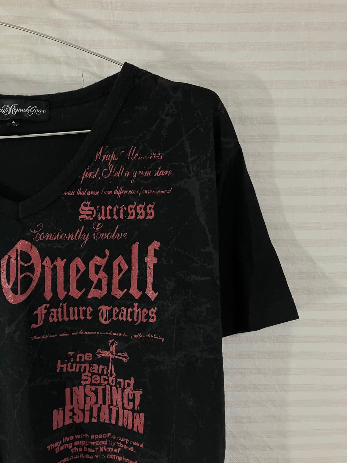 빈티지 블레이드 펑키 레터링 반팔 1060 모리걸 y2k 스트릿 갸루 펑 상품이미지3