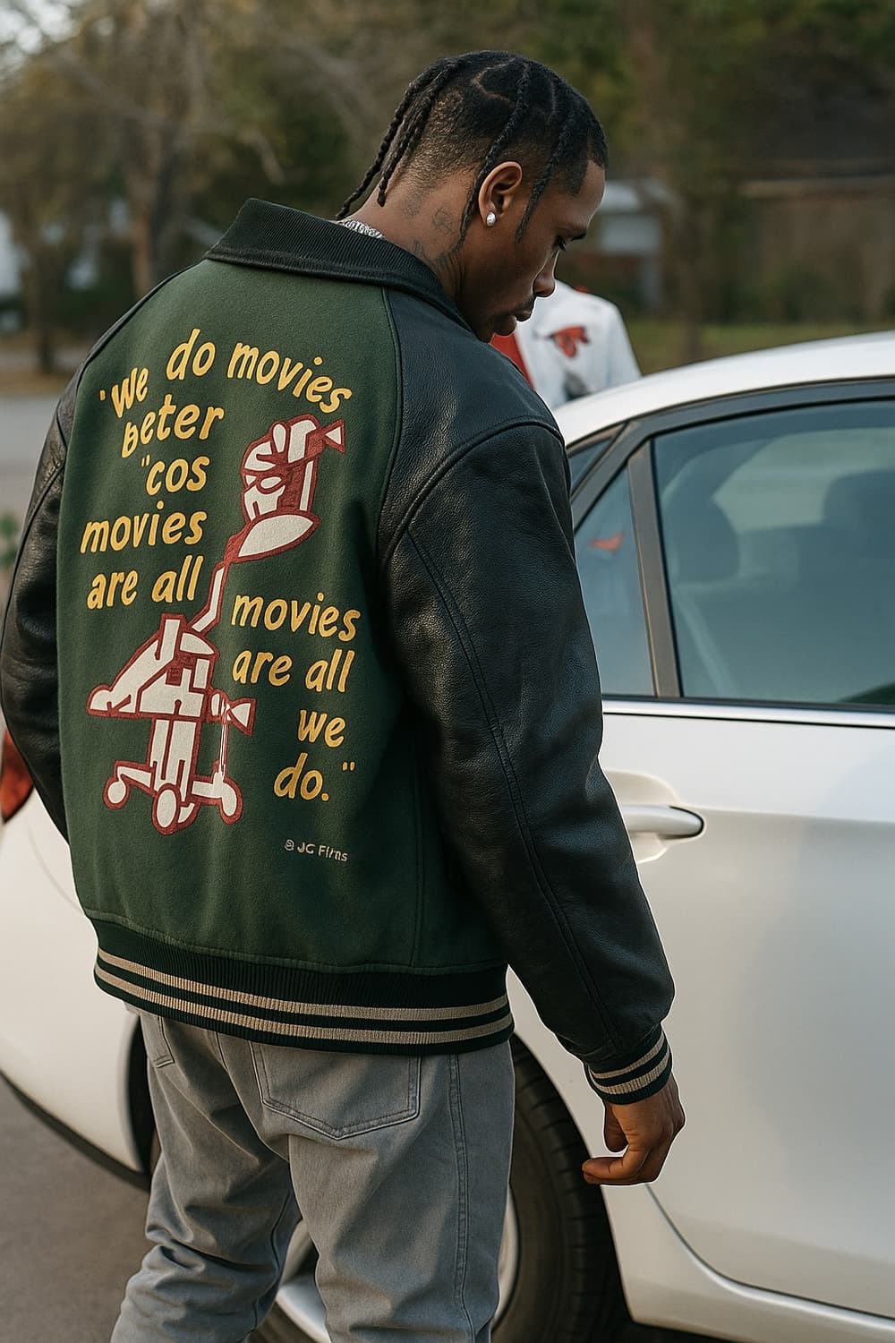 재키파인 레더 바시티 상품이미지1