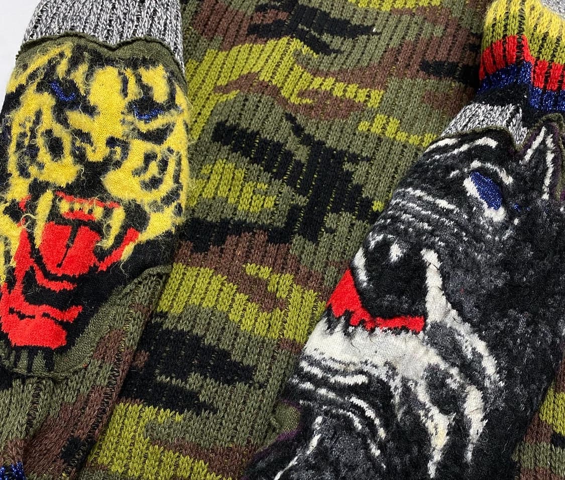 디젤 밀리터리 모헤어 타이거 니트 상품이미지3