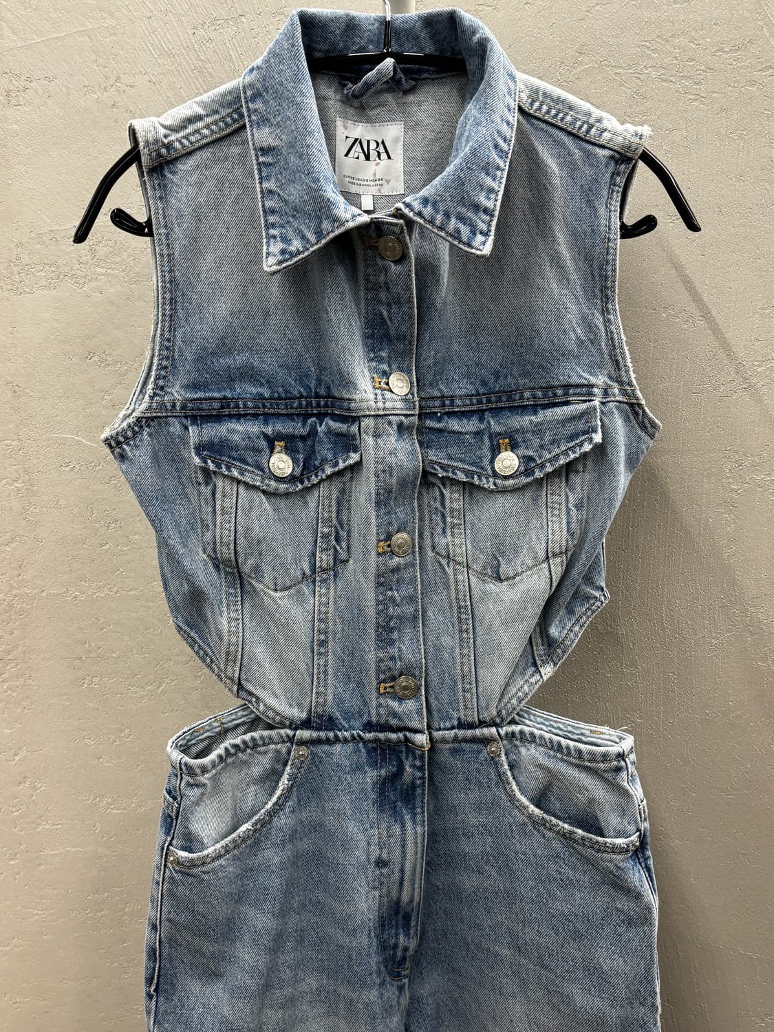 ZARA 자라 데님 점프수트 XS 상품이미지5