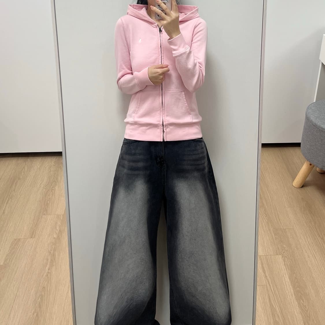 폴로 랄프로렌 신형 화이트 포니 딸기우유 후드집업 상품이미지1