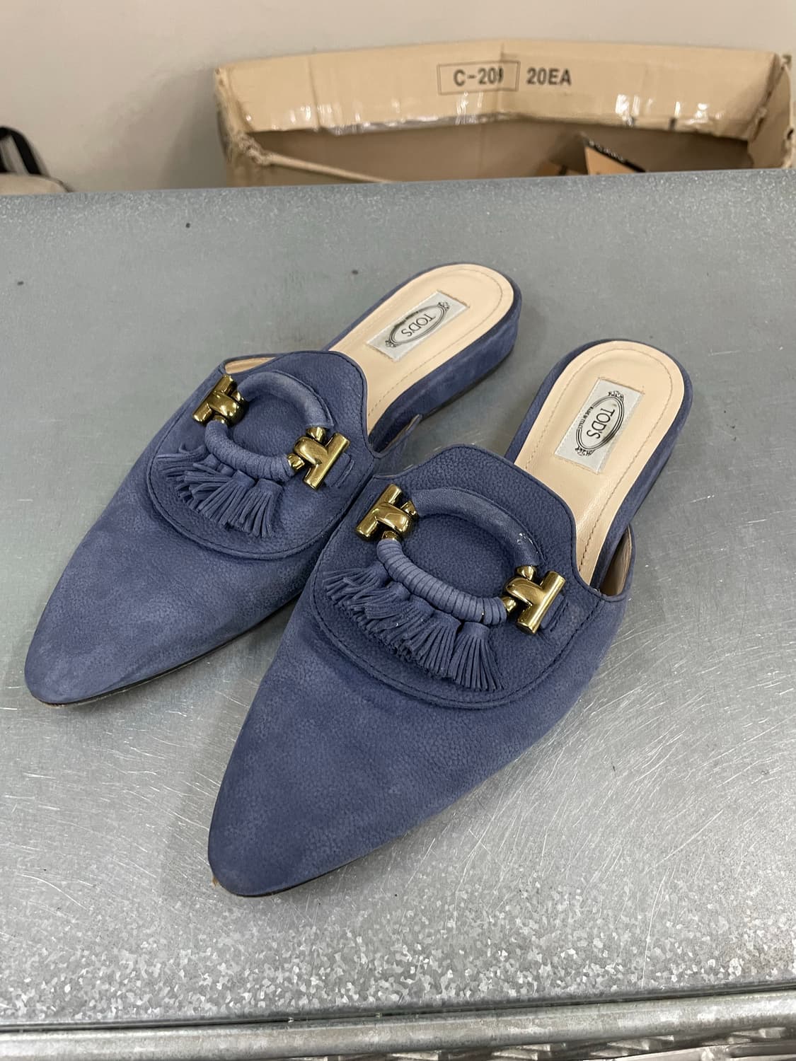 토즈 더블 T 태슬 스웨이드 뮬 EU39 (gr-3748) 상품이미지2