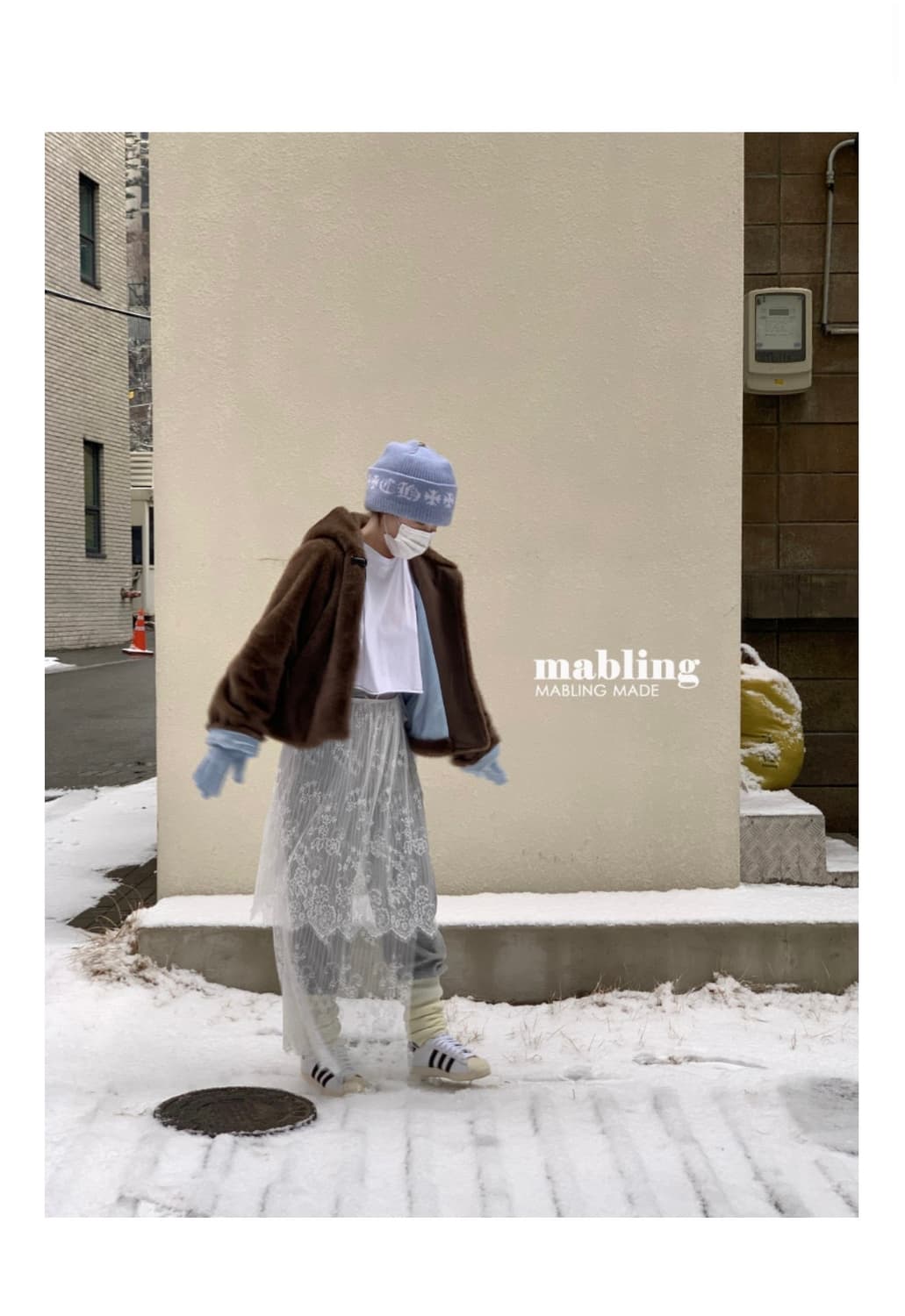 마블링 Mabling faux fur hood jacket 상품이미지1