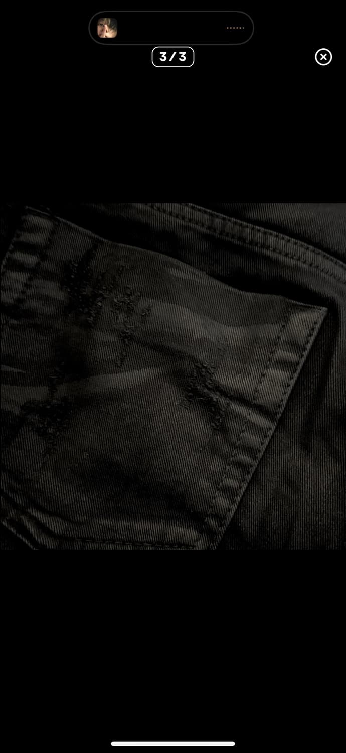 Damaged coted biker jeans 상품이미지3