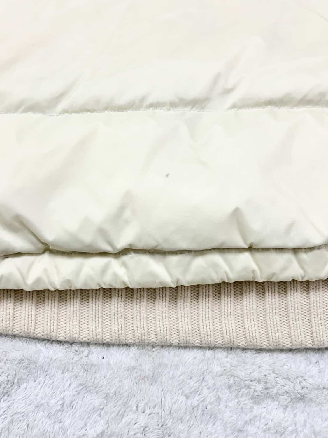 디젤 크림 니트카라 덕다운 패딩 상품이미지10