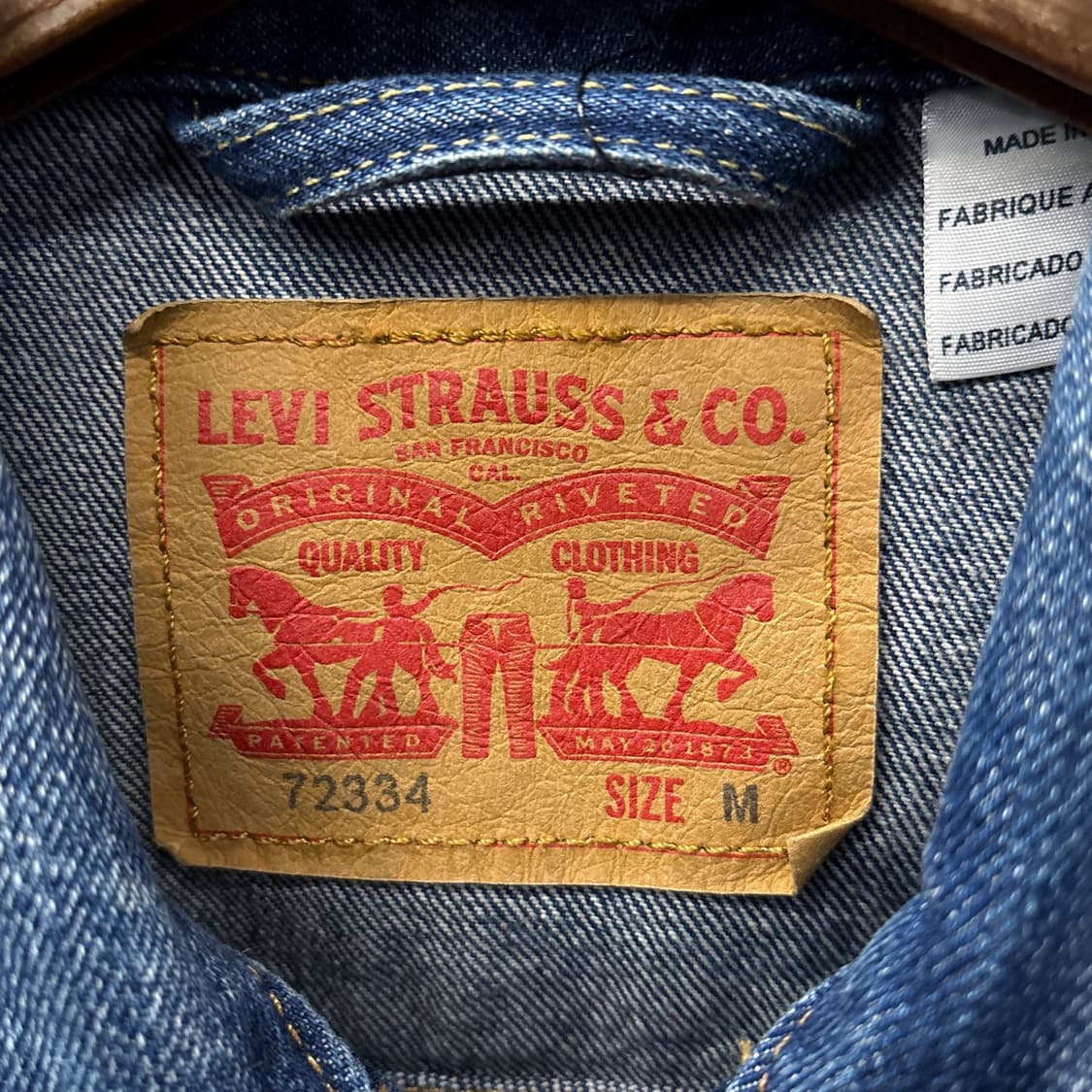 리바이스 빈티지 페이딩 72334 타입3 트러커 데님자켓 N920 상품이미지7