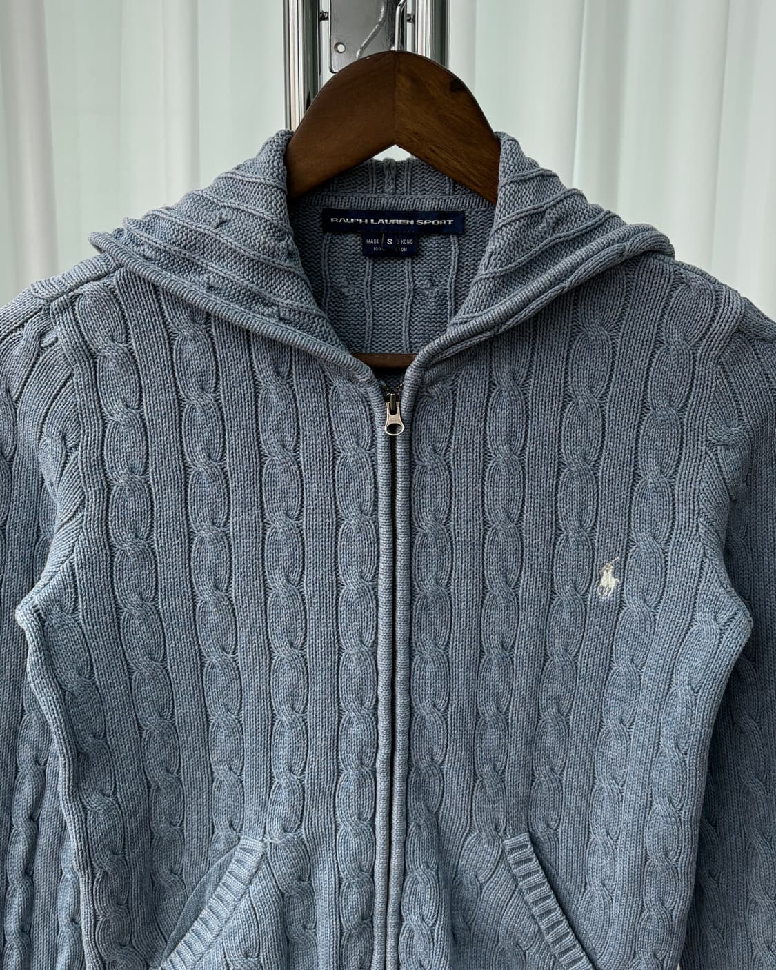 [S]폴로 랄프로렌 케이블 후드 니트 집업 상품이미지4