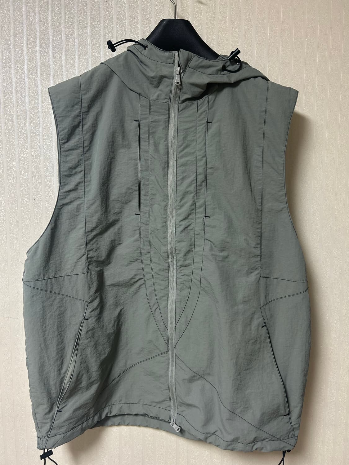 후드 나일론 베스트 집업 상품이미지1