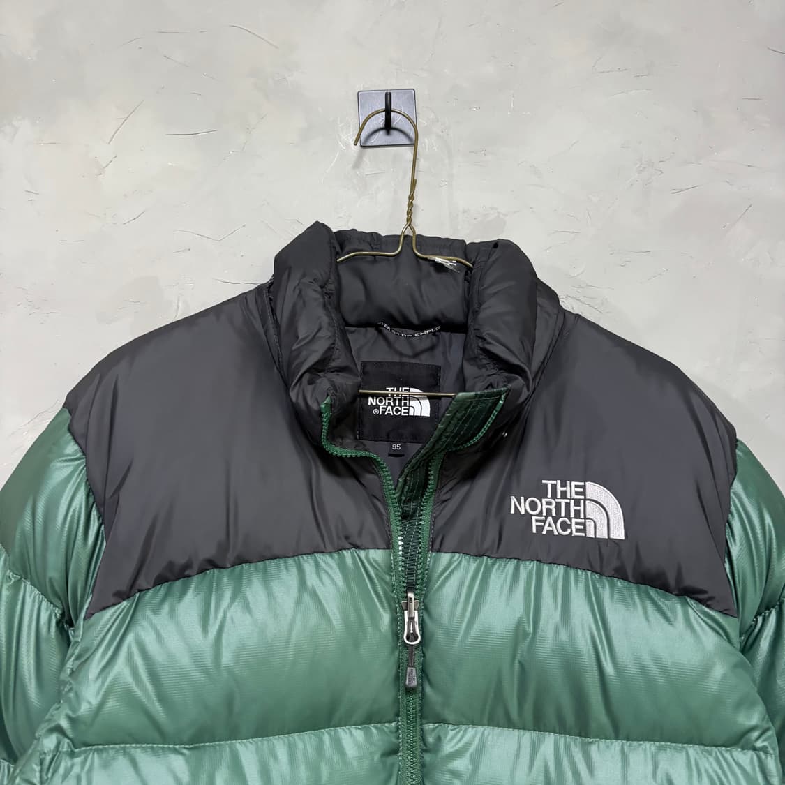 노스페이스 700 눕시 구스다운 패딩 초록 그린 상품이미지2