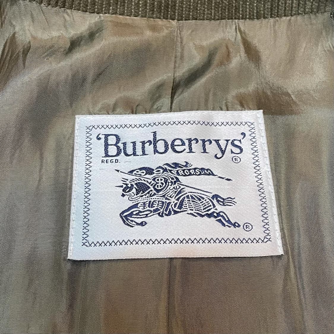 BURBERRY(버버리) 카키체크 골덴배색 울자켓(F) 상품이미지6