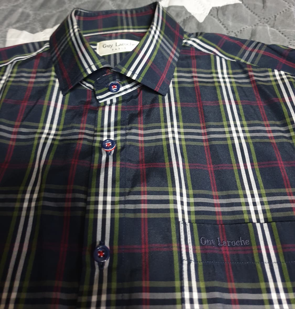 기라로쉬 파리 클래식체크 춘추용 긴팔 셔츠 네이비 (100) 상품이미지2