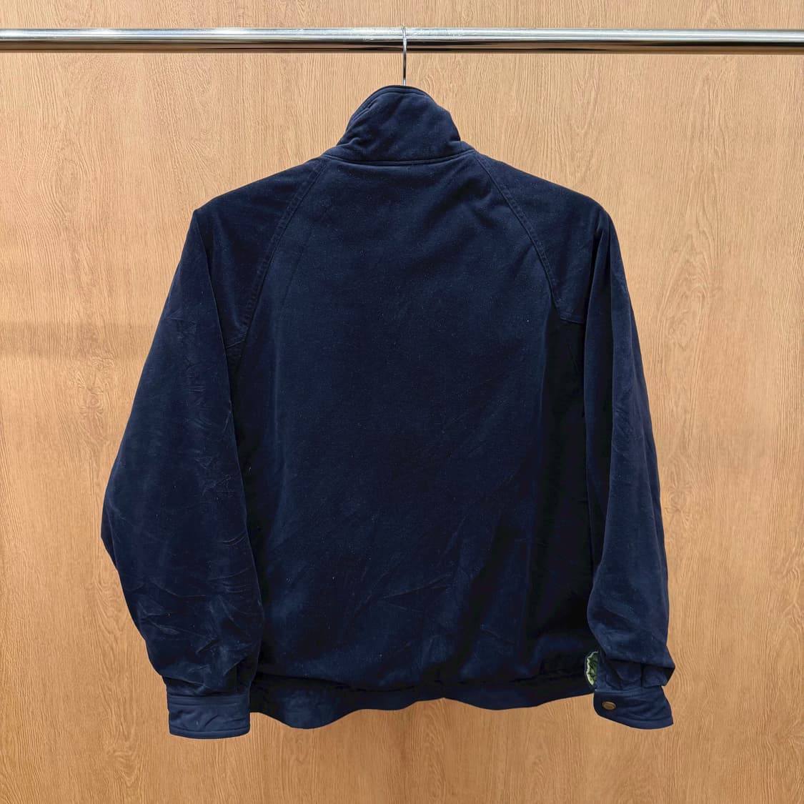 빈티지 헌팅 워크 자켓 더블 포켓 로고 버튼 배색 안감 디테일 네이비 상품이미지3