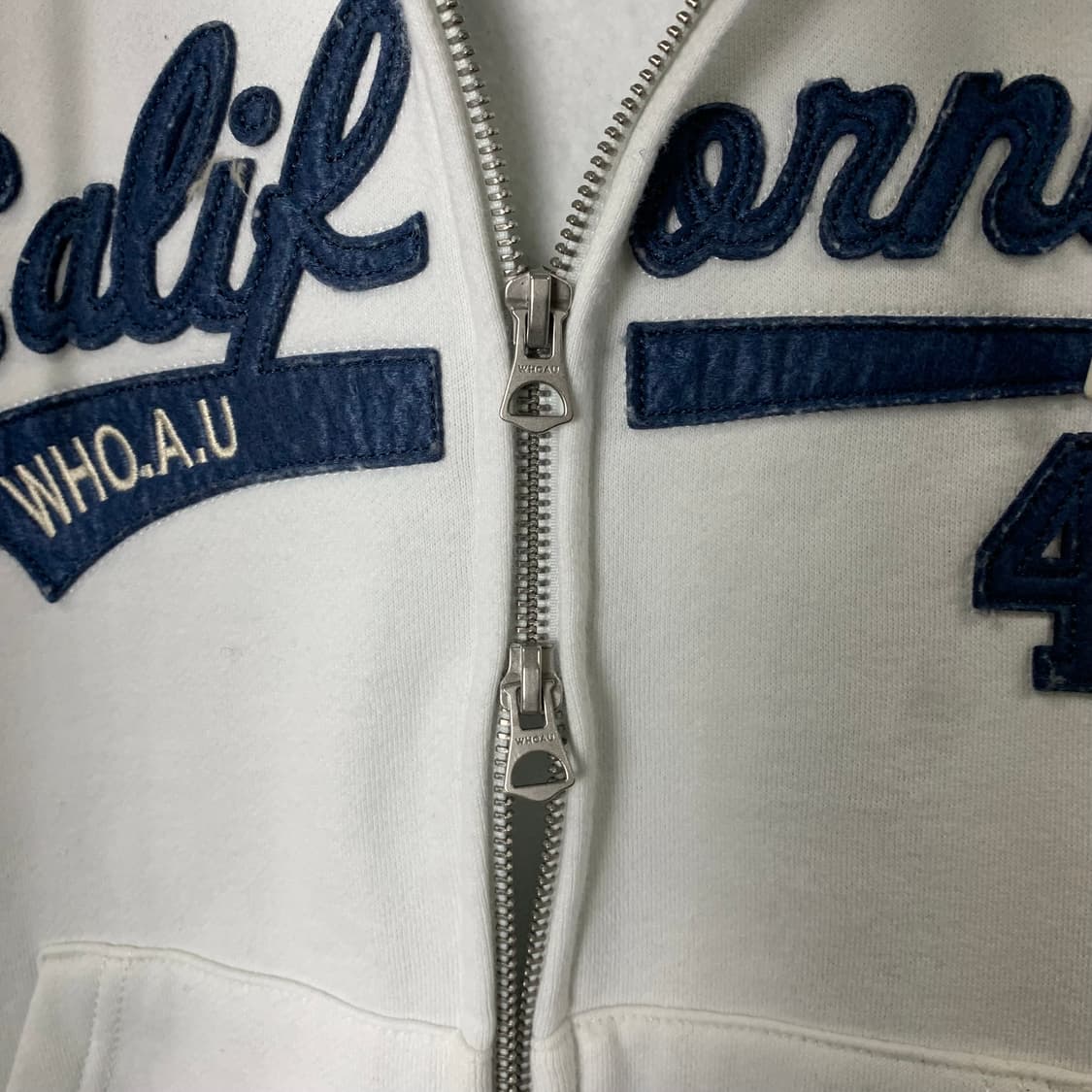 후아유 투웨이 y2k 와투케 화이트 후드집업  상품이미지6