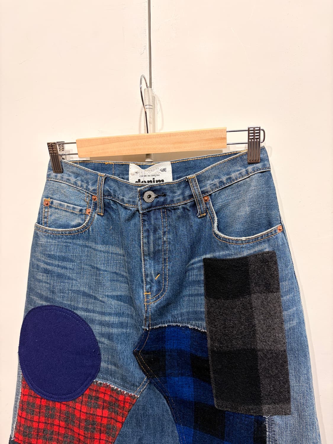 준야와타나베 패치워크 데님 스커트 상품이미지3