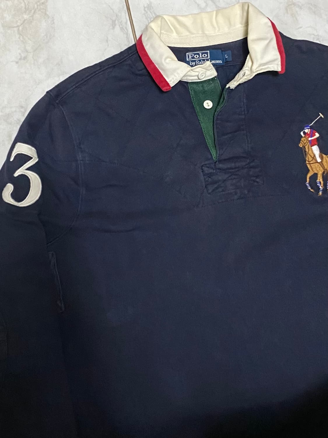 폴로 빅포니 카라 긴팔 두툼 카라티 100 사이즈 상품이미지3