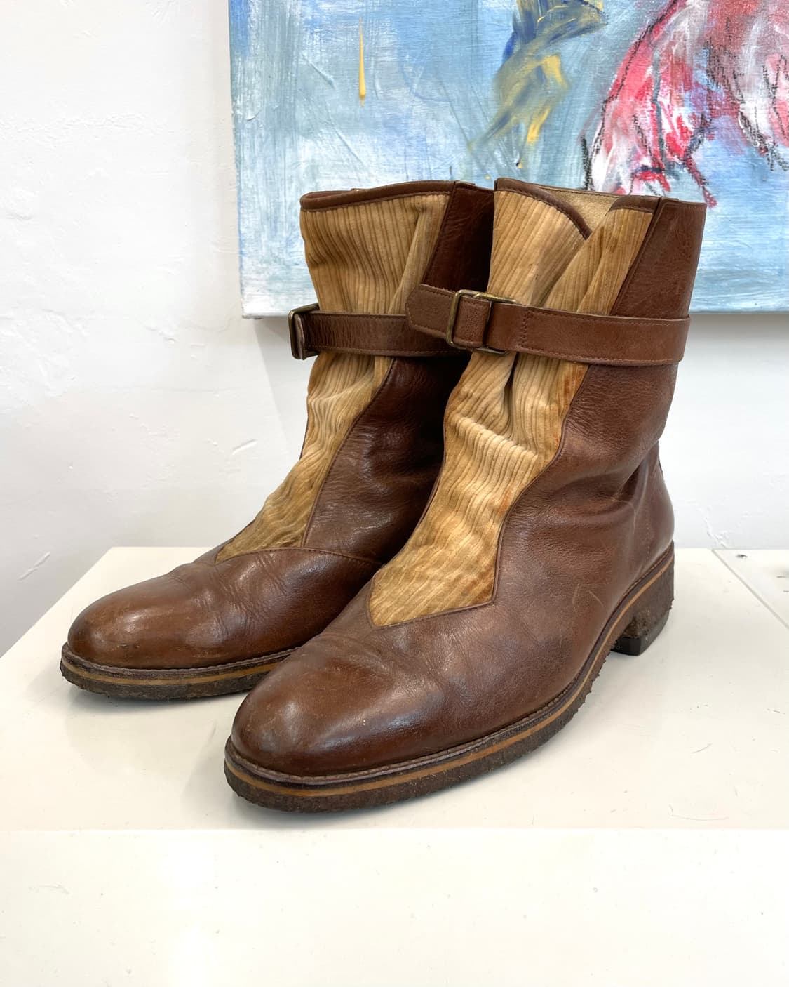 [265] Trojan 코듀로이 레더 부츠 상품이미지2