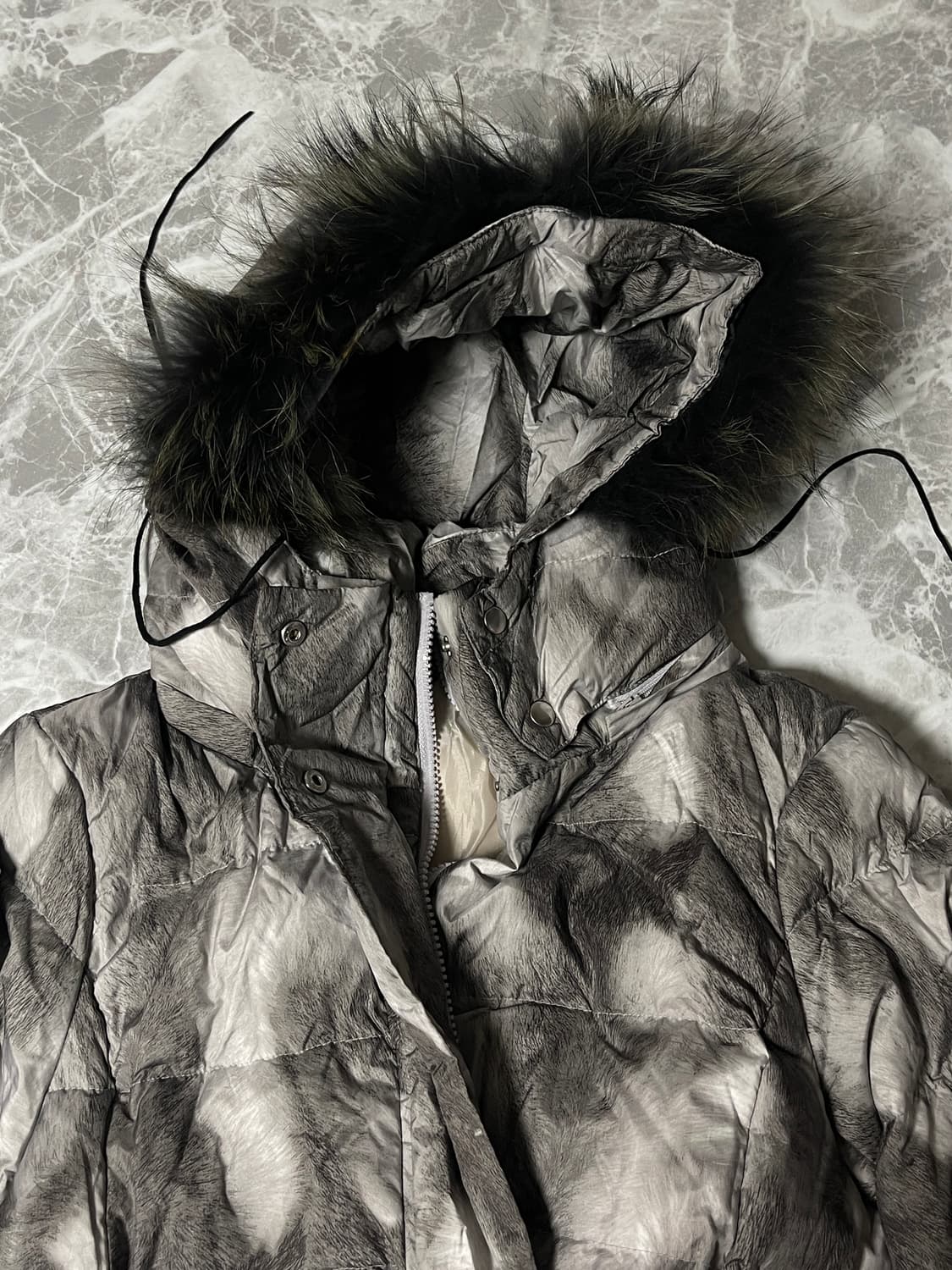 grunge fur padding jumper 상품이미지2