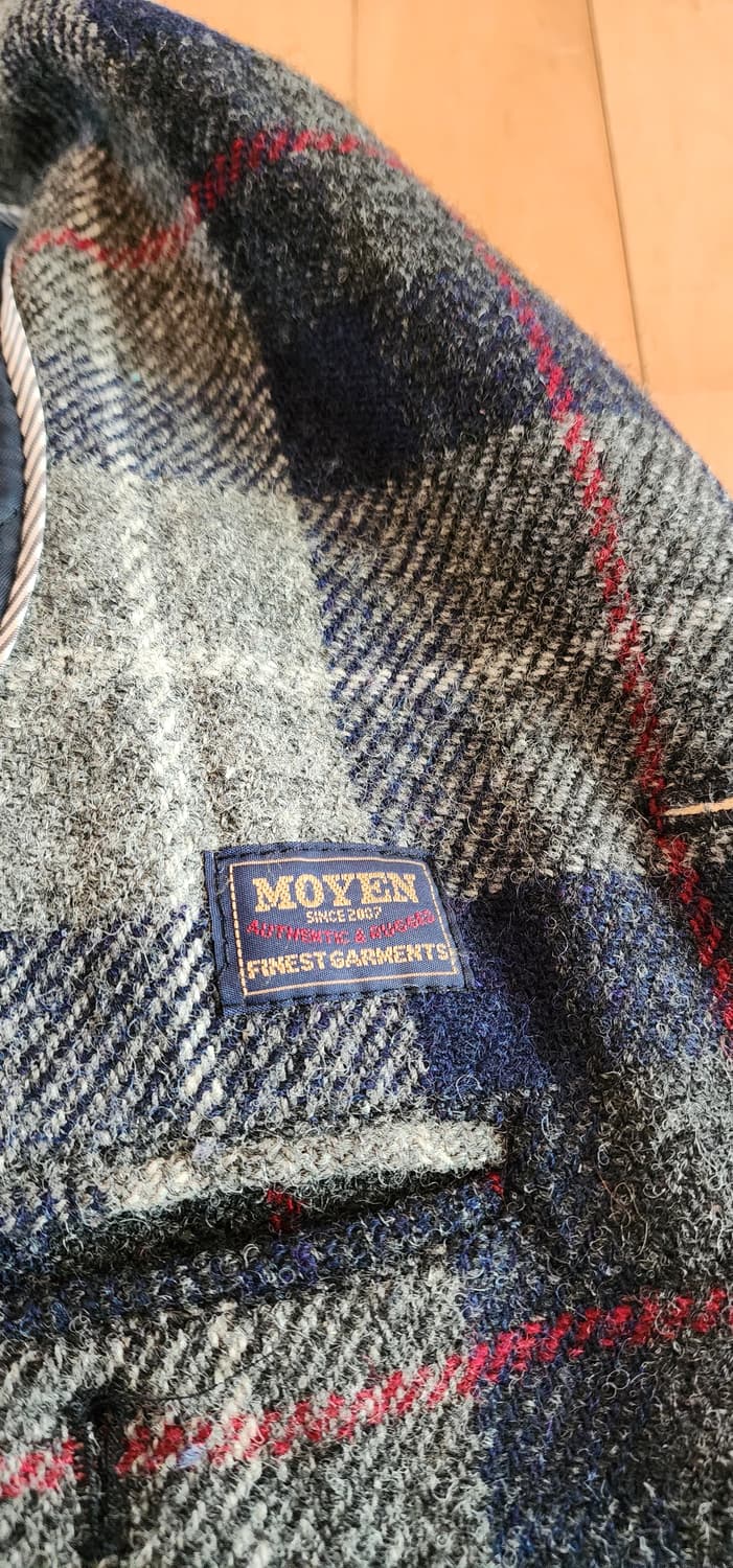 모옌 해리스트위드 체크 코트 상품이미지6