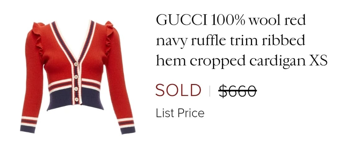 정품)급처상태좋음!구찌 러블리 어깨볼륨프릴 여성 니트 가디건 상품이미지2