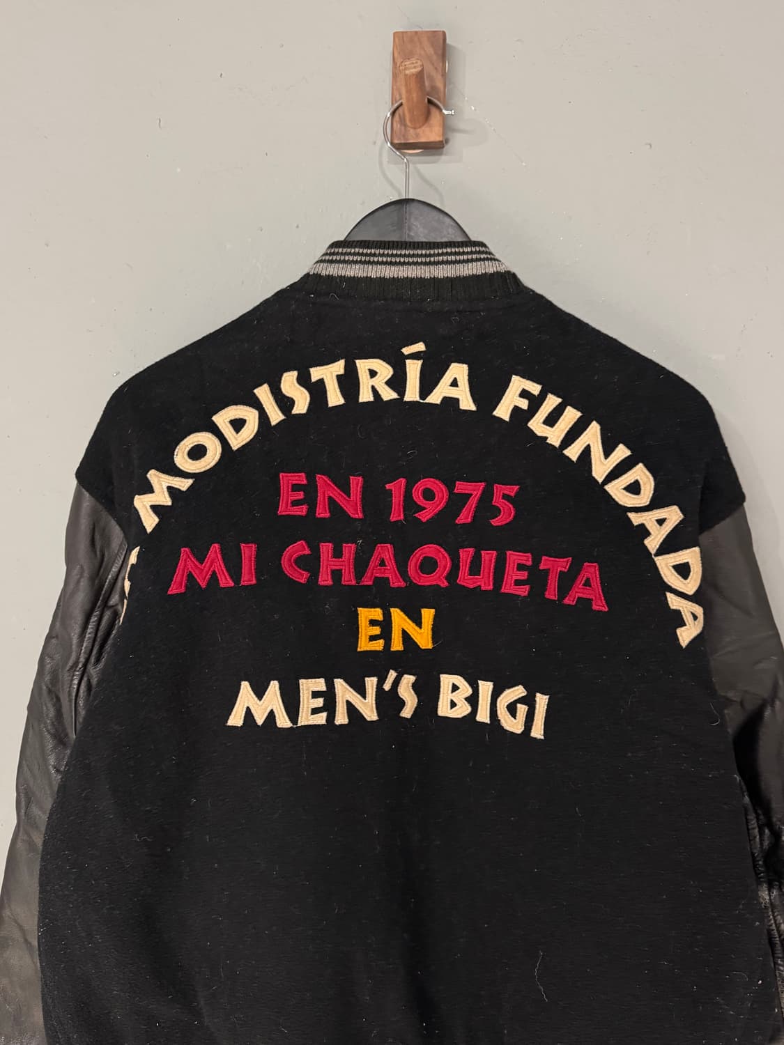 90s Men's BIGI 맨즈비기 레터링 울 바시티자켓 상품이미지2