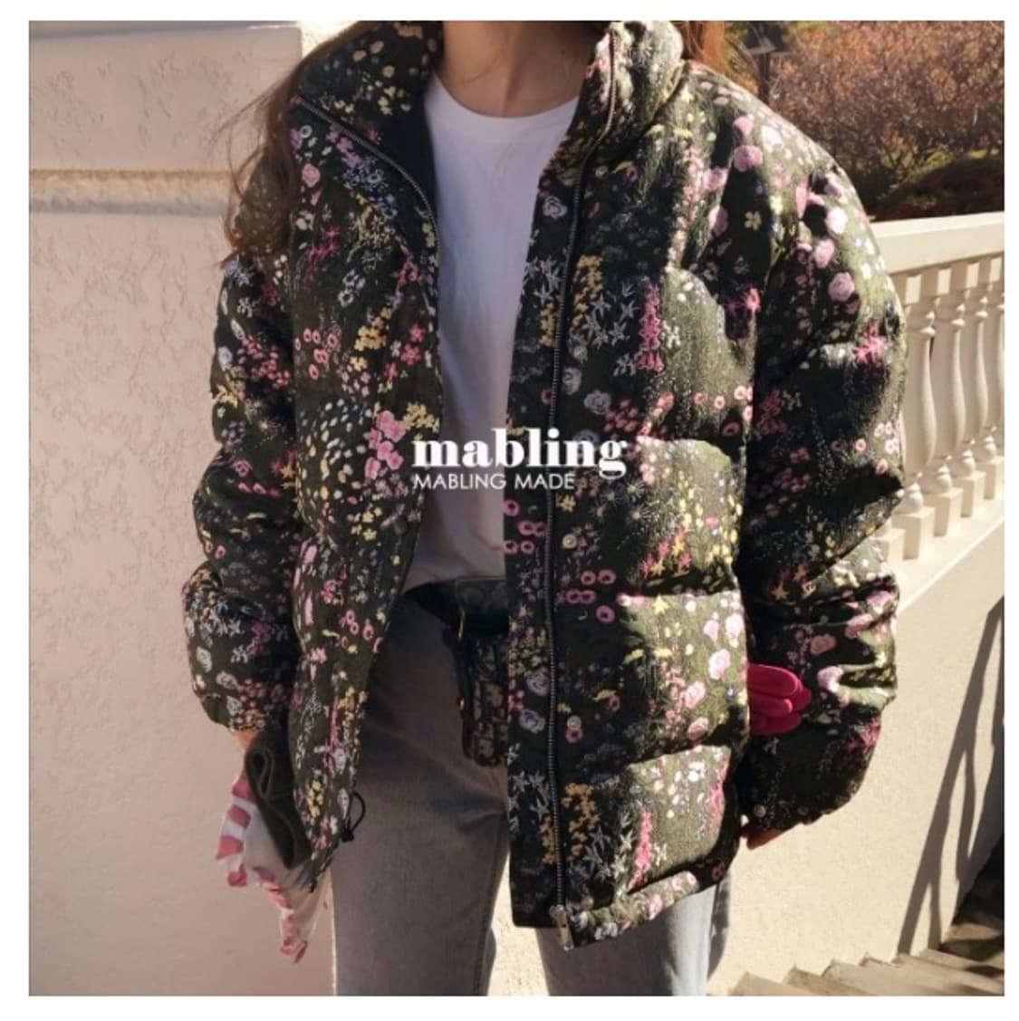 mabling Flower Jacquard Down Puffer 상품이미지1