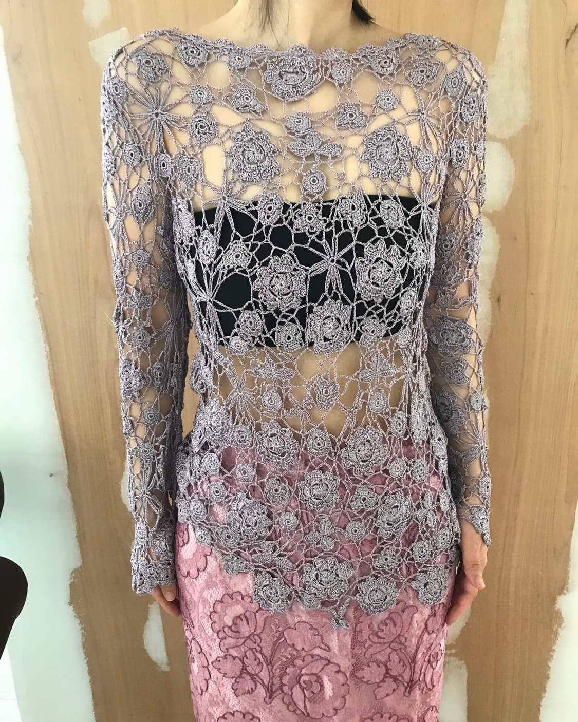 vintage purple net top 상품이미지1