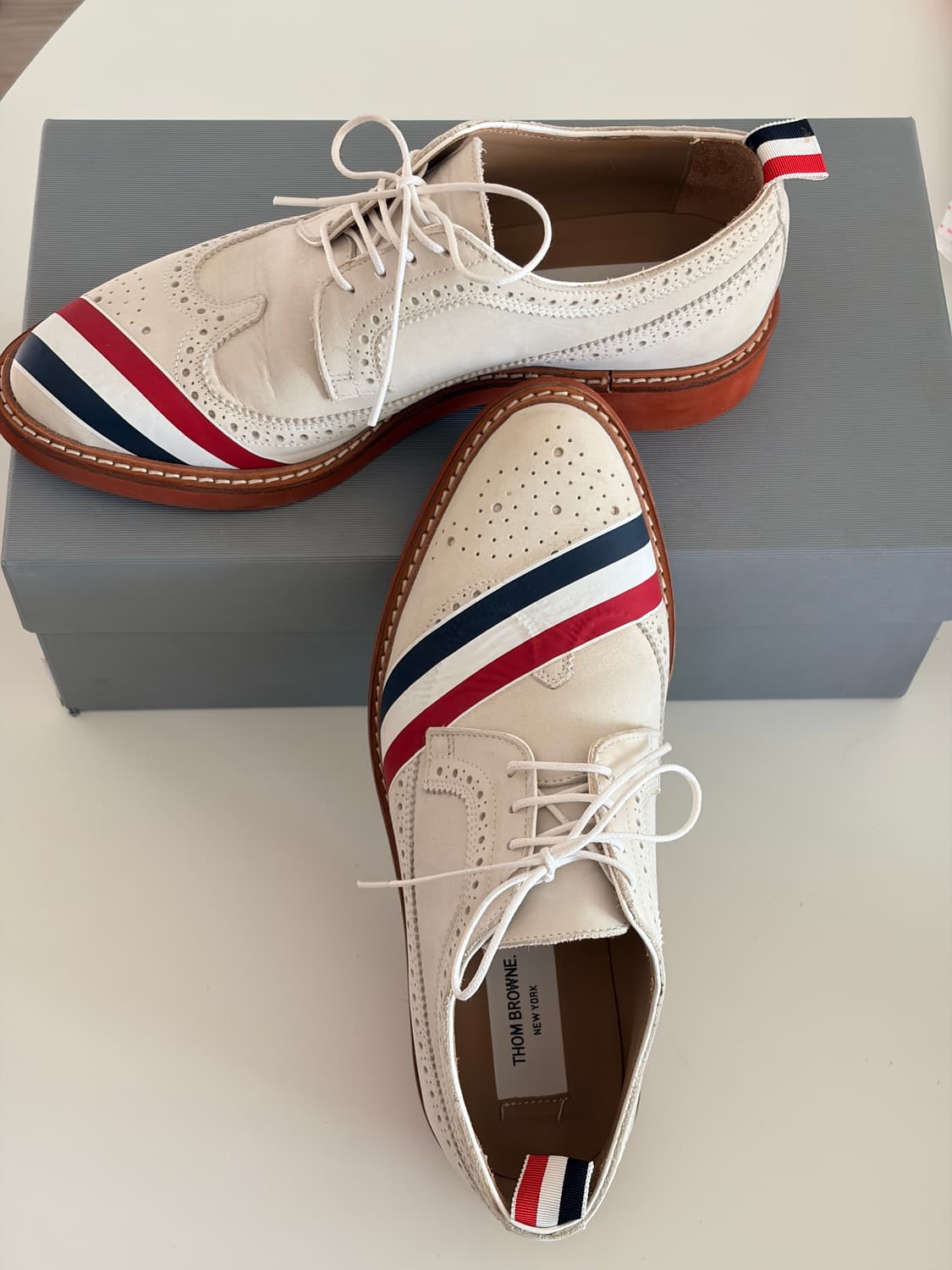톰브라운 남성 RWB 스트라이프 브로그 로퍼 슈즈 7사이즈 상품이미지4