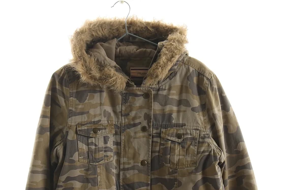 PINK ADOBE 야상 퍼자켓 퍼후드 카모y2k와투케펑크punk밀리터리 상품이미지2