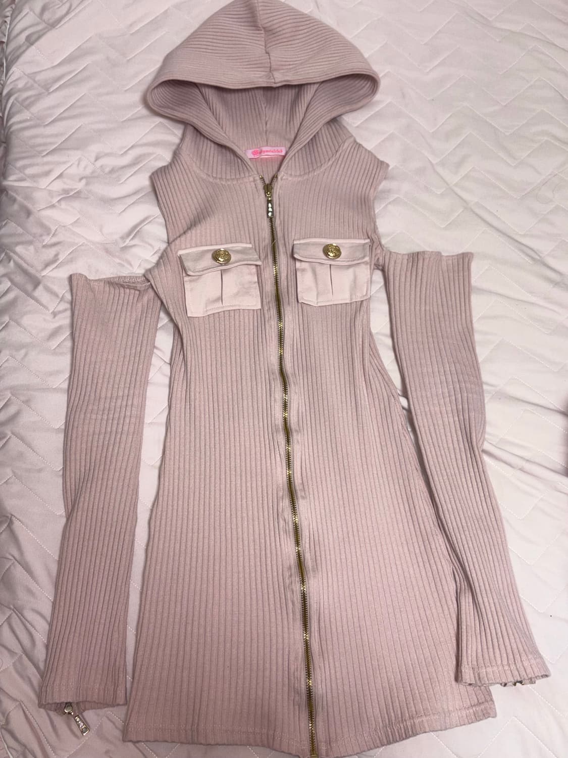 베이비메탈클럽 골드버튼 후디 원피스 상품이미지2