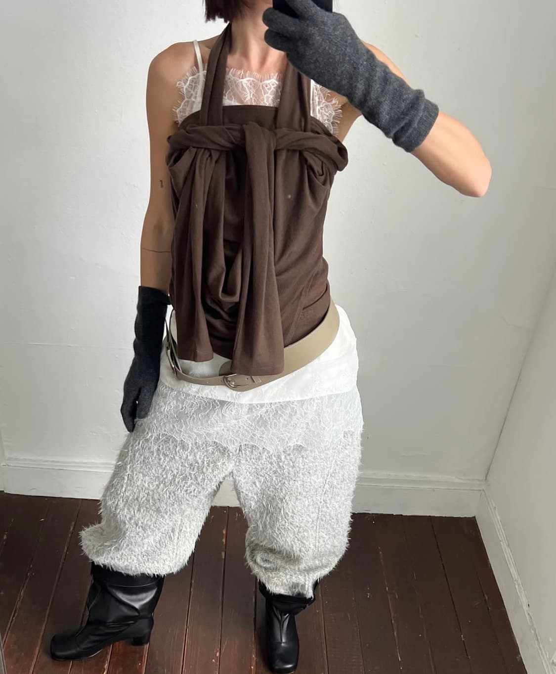 세릭 CERRIC 레이어드 홀터넥 탑 상품이미지5