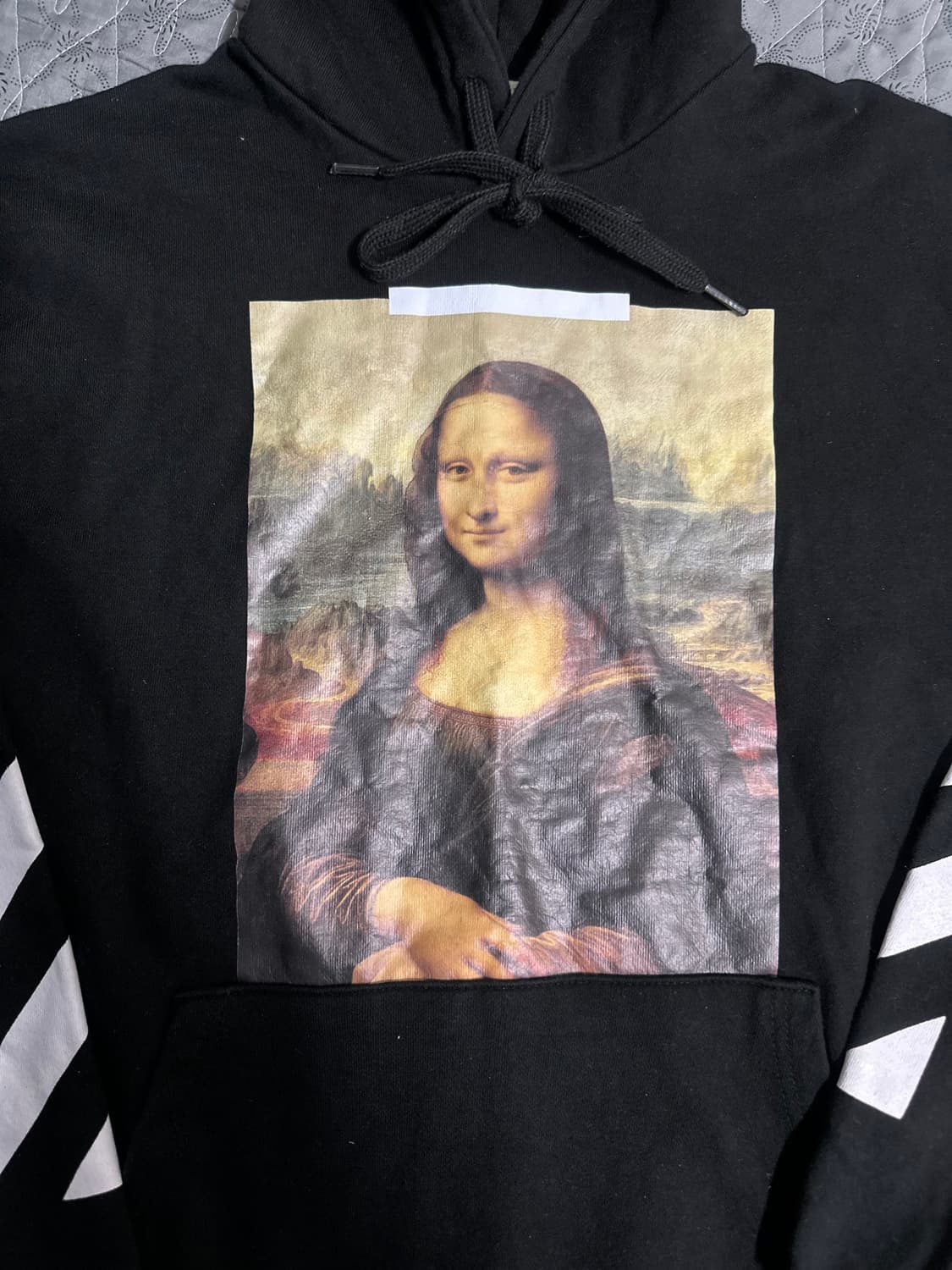오프화이트 모나리자 후드티 블랙 상품이미지2