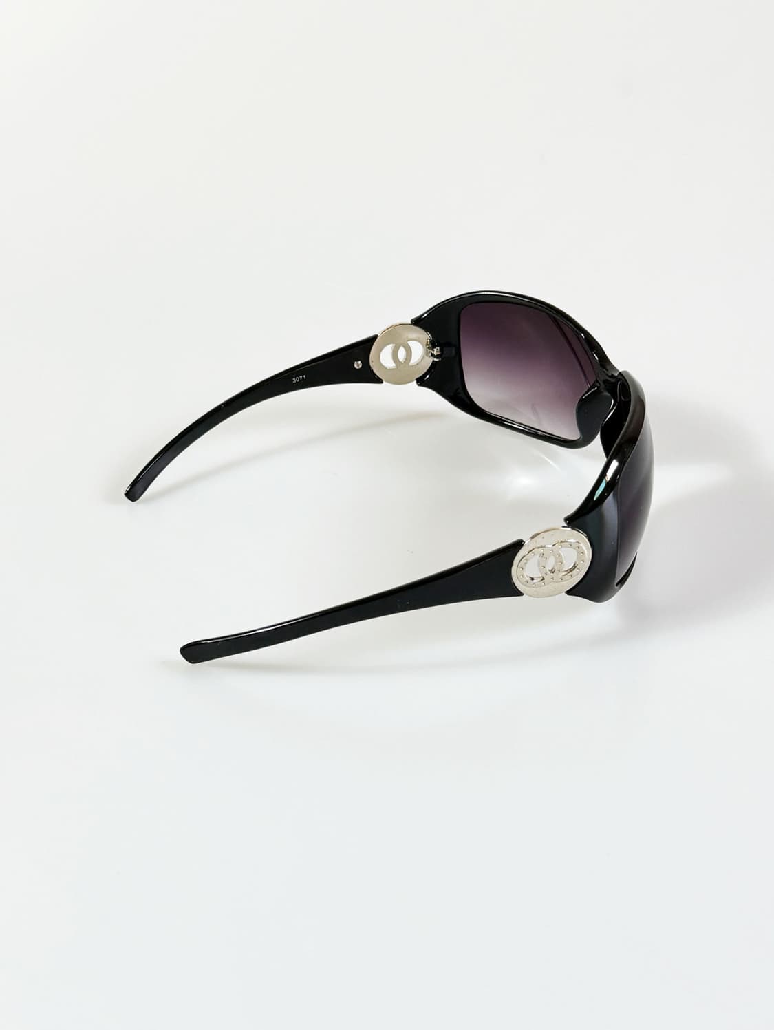 블랙 오버사이즈 볼드 스퀘어 프레임 빈티지 선글라스 표 상품이미지4