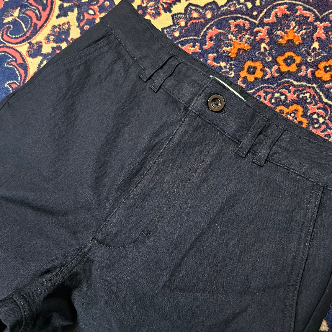 코스(COS) 베이직 다크 네이비 코팅 팬츠 eur 36 size 상품이미지5