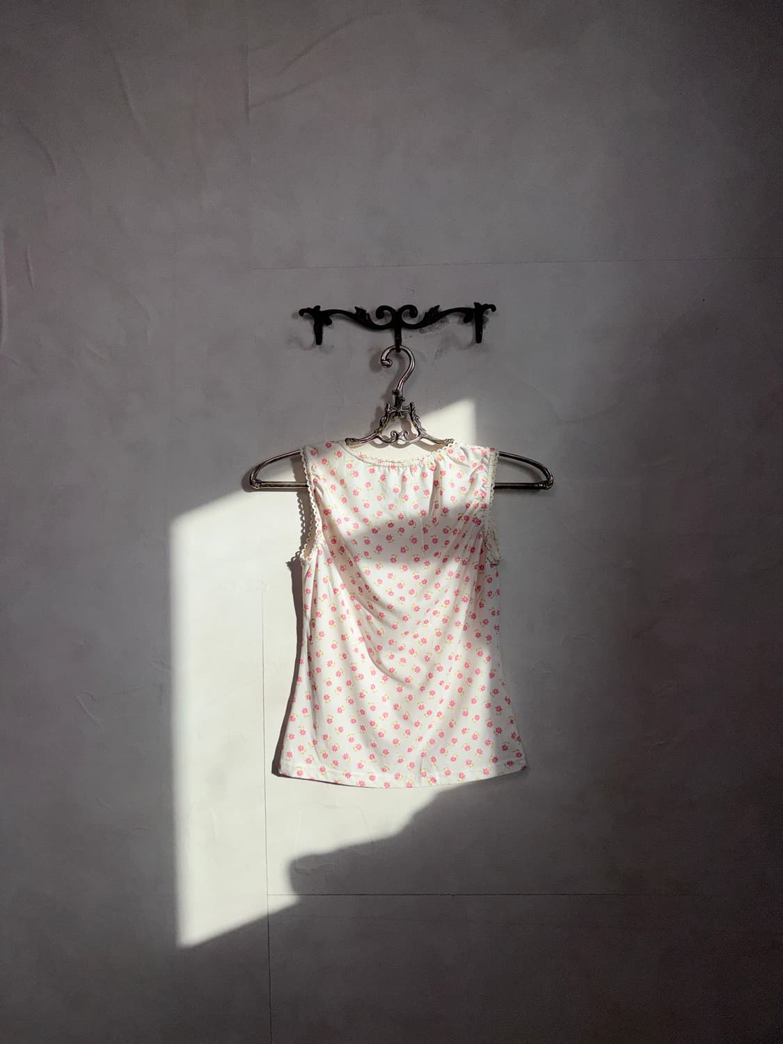 Pink white mini flower sleeveless 상품이미지4