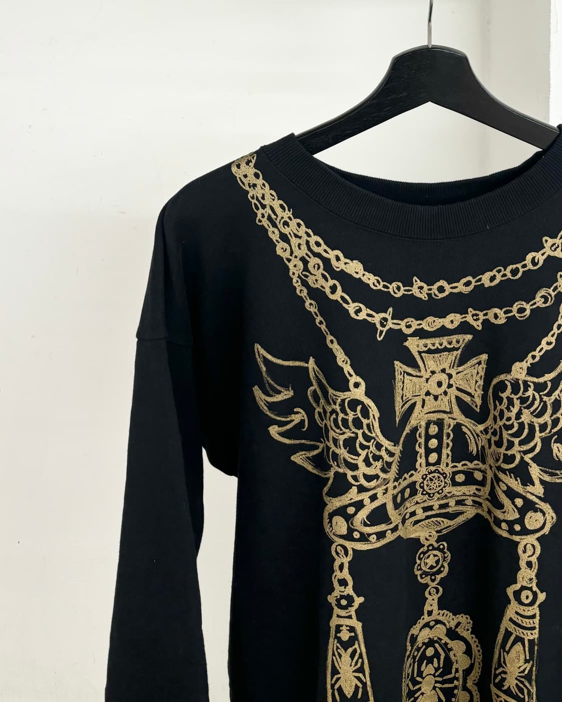 비비안 웨스트우드 레드라벨 블랙 앤 골드 라벨 저지 드레스 상품이미지3