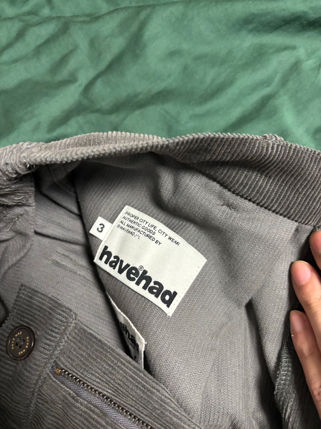 해브해드 코듀로이 팬츠(그레이) 상품이미지2