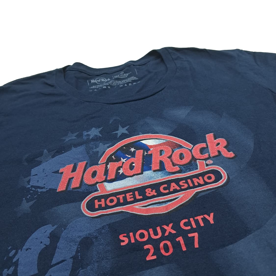 Co736 2XL 하드락 카페 SIOUX CITY 네이비 반팔 티셔츠 상품이미지4