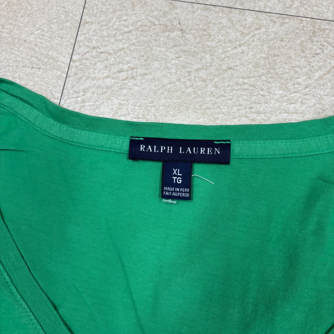 폴로 랄프로렌 포니 브이넥 그린 반팔티 상품이미지3