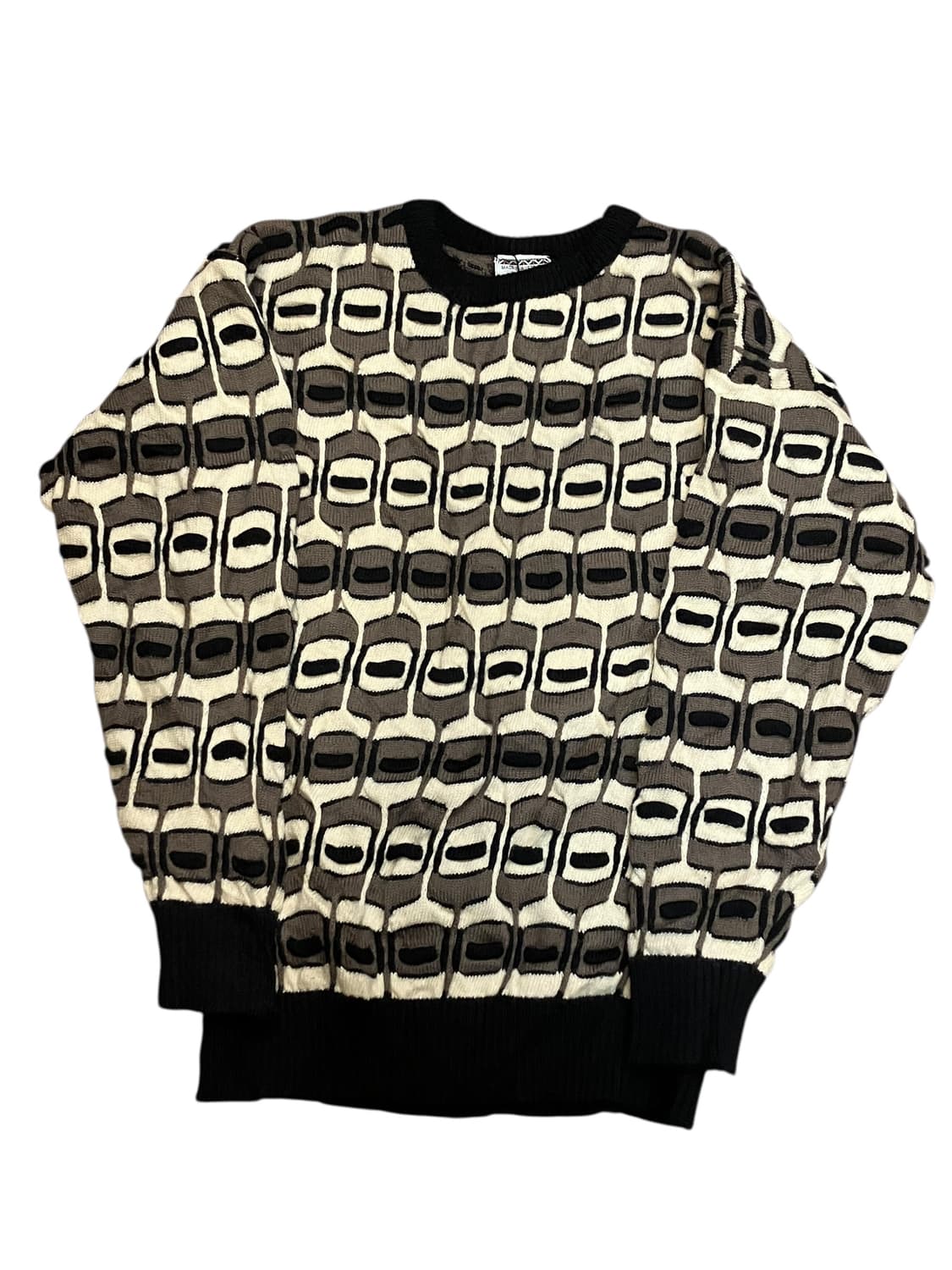 칼라루 패턴 니트 브라운 L #csz1896  상품이미지3