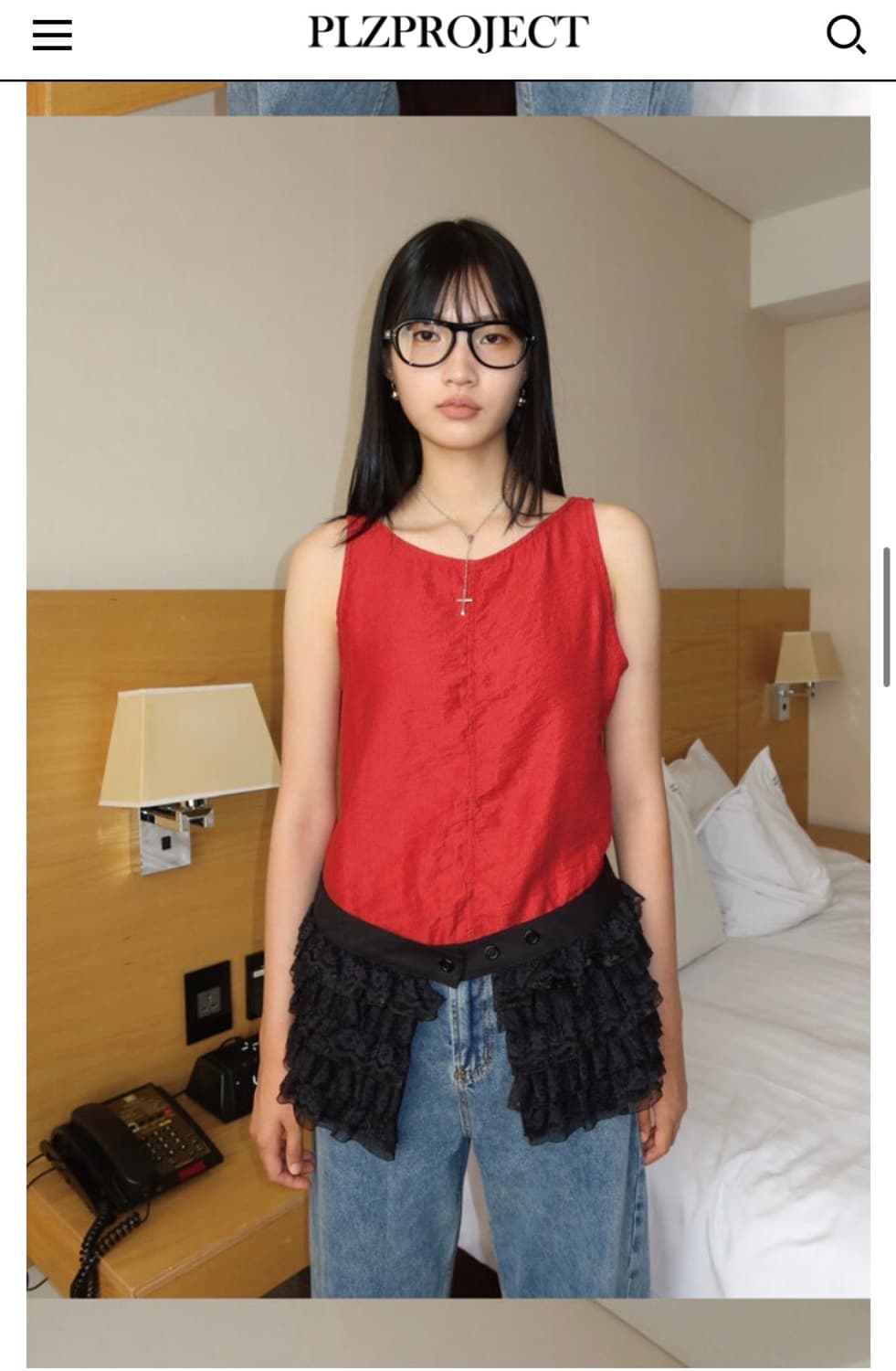 플리즈프로젝트 프릴 벨트 랩 스커트 블랙 상품이미지1